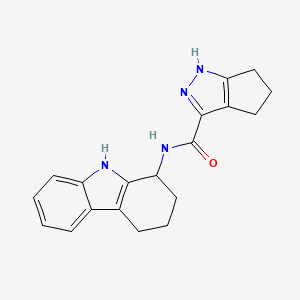 molecular formula C19H20N4O B14969321 N-(2,3,4,9-tetrahydro-1H-carbazol-1-yl)-1,4,5,6-tetrahydrocyclopenta[c]pyrazole-3-carboxamide 
