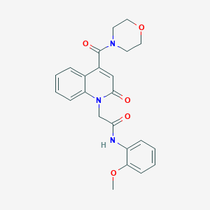 molecular formula C23H23N3O5 B14969376 N-(2-methoxyphenyl)-2-[4-(morpholin-4-ylcarbonyl)-2-oxoquinolin-1(2H)-yl]acetamide 