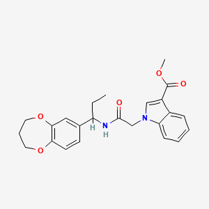 molecular formula C24H26N2O5 B14969378 methyl 1-(2-{[1-(3,4-dihydro-2H-1,5-benzodioxepin-7-yl)propyl]amino}-2-oxoethyl)-1H-indole-3-carboxylate 