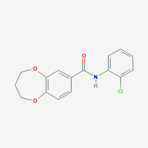 molecular formula C16H14ClNO3 B14969469 N-(2-chlorophenyl)-3,4-dihydro-2H-1,5-benzodioxepine-7-carboxamide 