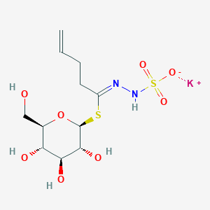 molecular formula C11H19KN2O8S2 B1496977 Potassium (Z)-2-(1-(((2S,3R,4S,5S,6R)-3,4,5-trihydroxy-6-(hydroxymethyl)tetrahydro-2H-pyran-2-yl)thio)pent-4-en-1-ylidene)hydrazine-1-sulfonate CAS No. 245550-57-6