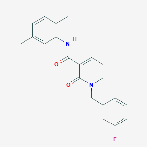 molecular formula C21H19FN2O2 B14969793 N-(2,5-dimethylphenyl)-1-(3-fluorobenzyl)-2-oxo-1,2-dihydropyridine-3-carboxamide 