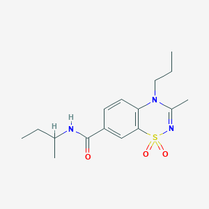 molecular formula C16H23N3O3S B14969812 N-(butan-2-yl)-3-methyl-4-propyl-4H-1,2,4-benzothiadiazine-7-carboxamide 1,1-dioxide 