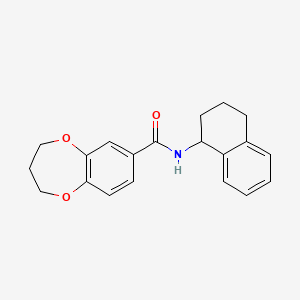 molecular formula C20H21NO3 B14969835 N-(1,2,3,4-tetrahydronaphthalen-1-yl)-3,4-dihydro-2H-1,5-benzodioxepine-7-carboxamide 