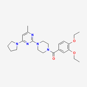 molecular formula C24H33N5O3 B14969861 (3,4-Diethoxyphenyl)(4-(4-methyl-6-(pyrrolidin-1-yl)pyrimidin-2-yl)piperazin-1-yl)methanone 