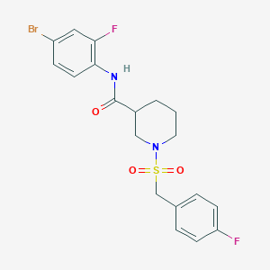 molecular formula C19H19BrF2N2O3S B14969891 N-(4-bromo-2-fluorophenyl)-1-[(4-fluorobenzyl)sulfonyl]piperidine-3-carboxamide 
