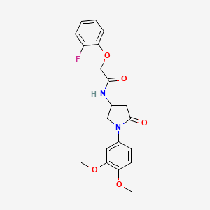 molecular formula C20H21FN2O5 B14970117 N-(1-(3,4-dimethoxyphenyl)-5-oxopyrrolidin-3-yl)-2-(2-fluorophenoxy)acetamide 