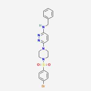 molecular formula C21H22BrN5O2S B14970160 N-Benzyl-6-[4-(4-bromobenzenesulfonyl)piperazin-1-YL]pyridazin-3-amine 