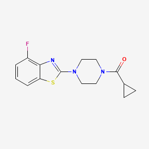 molecular formula C15H16FN3OS B14970166 Cyclopropyl(4-(4-fluorobenzo[d]thiazol-2-yl)piperazin-1-yl)methanone 