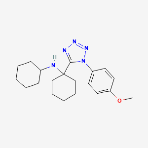 molecular formula C20H29N5O B14970250 N-cyclohexyl-1-[1-(4-methoxyphenyl)-1H-tetrazol-5-yl]cyclohexanamine 