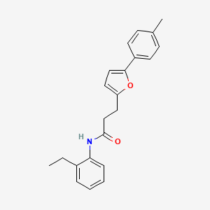 molecular formula C22H23NO2 B14970316 N-(2-ethylphenyl)-3-[5-(4-methylphenyl)furan-2-yl]propanamide 