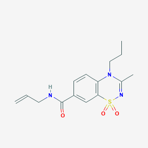 molecular formula C15H19N3O3S B14970380 N-allyl-3-methyl-4-propyl-4H-1,2,4-benzothiadiazine-7-carboxamide 1,1-dioxide 