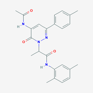 molecular formula C24H26N4O3 B14970397 2-[5-(acetylamino)-3-(4-methylphenyl)-6-oxopyridazin-1(6H)-yl]-N-(2,5-dimethylphenyl)propanamide 