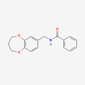 molecular formula C17H17NO3 B14970418 N-(3,4-dihydro-2H-1,5-benzodioxepin-7-ylmethyl)benzamide 