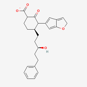 (3aR,4R,5R,6aS)-4-((R)-3-hydroxy-5-phenylpentyl)-2-oxohexahydro-2H-cyclopenta[B]furan-5-ylbenzoate