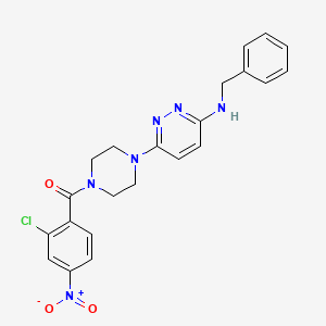molecular formula C22H21ClN6O3 B14970503 N-benzyl-6-[4-(2-chloro-4-nitrobenzoyl)piperazin-1-yl]pyridazin-3-amine 