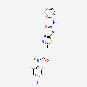molecular formula C17H13F2N5O2S2 B14970508 N-(2,4-Difluorophenyl)-2-({5-[(phenylcarbamoyl)amino]-1,3,4-thiadiazol-2-YL}sulfanyl)acetamide 