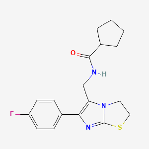 molecular formula C18H20FN3OS B14970509 N-((6-(4-fluorophenyl)-2,3-dihydroimidazo[2,1-b]th 