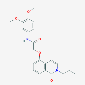 molecular formula C22H24N2O5 B14970564 N-(3,4-dimethoxyphenyl)-2-((1-oxo-2-propyl-1,2-dihydroisoquinolin-5-yl)oxy)acetamide 