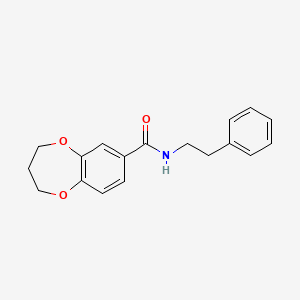 molecular formula C18H19NO3 B14970606 N-(2-phenylethyl)-3,4-dihydro-2H-1,5-benzodioxepine-7-carboxamide CAS No. 878959-89-8