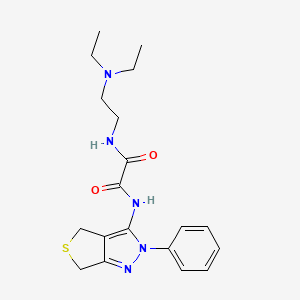 molecular formula C19H25N5O2S B14970617 N1-(2-(diethylamino)ethyl)-N2-(2-phenyl-4,6-dihydro-2H-thieno[3,4-c]pyrazol-3-yl)oxalamide 