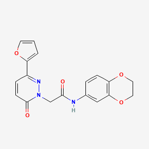 molecular formula C18H15N3O5 B14970637 N-(2,3-dihydro-1,4-benzodioxin-6-yl)-2-[3-(furan-2-yl)-6-oxopyridazin-1(6H)-yl]acetamide 