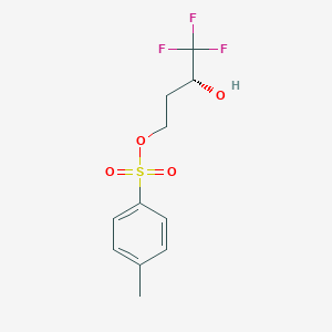 molecular formula C11H13F3O4S B149707 (3R)-4,4,4-Trifluoro-1-(4-methylbenzenesulfonate)-1,3-Butanediol CAS No. 135859-37-9