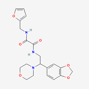 molecular formula C20H23N3O6 B14970741 N1-(2-(benzo[d][1,3]dioxol-5-yl)-2-morpholinoethyl)-N2-(furan-2-ylmethyl)oxalamide 