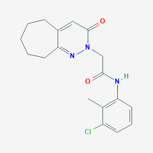 molecular formula C18H20ClN3O2 B14970748 N-(3-chloro-2-methylphenyl)-2-(3-oxo-3,5,6,7,8,9-hexahydro-2H-cyclohepta[c]pyridazin-2-yl)acetamide 