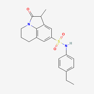molecular formula C20H22N2O3S B14970758 N-(4-ethylphenyl)-1-methyl-2-oxo-1,2,5,6-tetrahydro-4H-pyrrolo[3,2,1-ij]quinoline-8-sulfonamide 