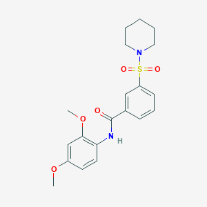 molecular formula C20H24N2O5S B14970781 N-(2,4-dimethoxyphenyl)-3-(piperidin-1-ylsulfonyl)benzamide 