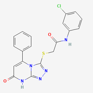 molecular formula C19H14ClN5O2S B14970798 N-(3-Chlorophenyl)-2-({7-oxo-5-phenyl-7H,8H-[1,2,4]triazolo[4,3-A]pyrimidin-3-YL}sulfanyl)acetamide 