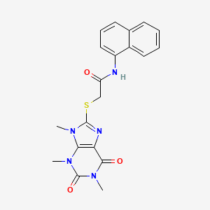 molecular formula C20H19N5O3S B14970841 N-naphthalen-1-yl-2-(1,3,9-trimethyl-2,6-dioxopurin-8-yl)sulfanylacetamide 