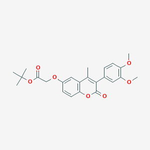 molecular formula C24H26O7 B14970879 tert-butyl {[3-(3,4-dimethoxyphenyl)-4-methyl-2-oxo-2H-chromen-6-yl]oxy}acetate 