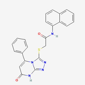 molecular formula C23H17N5O2S B14970961 N-(Naphthalen-1-YL)-2-({7-oxo-5-phenyl-7H,8H-[1,2,4]triazolo[4,3-A]pyrimidin-3-YL}sulfanyl)acetamide 