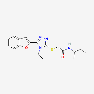 molecular formula C18H22N4O2S B14970963 2-{[5-(1-benzofuran-2-yl)-4-ethyl-4H-1,2,4-triazol-3-yl]sulfanyl}-N-(butan-2-yl)acetamide 