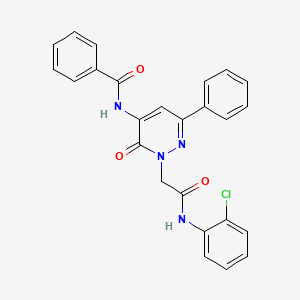 molecular formula C25H19ClN4O3 B14970982 N-(2-{2-[(2-chlorophenyl)amino]-2-oxoethyl}-3-oxo-6-phenyl-2,3-dihydropyridazin-4-yl)benzamide 