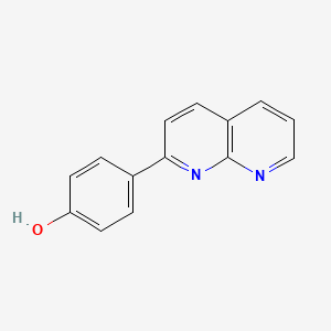 molecular formula C14H10N2O B1497100 4-(1,8-Naphthyridin-2-yl)phenol CAS No. 65182-55-0