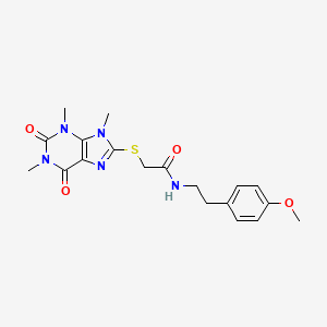 molecular formula C19H23N5O4S B14971023 N-(4-methoxyphenethyl)-2-((1,3,9-trimethyl-2,6-dioxo-2,3,6,9-tetrahydro-1H-purin-8-yl)thio)acetamide 