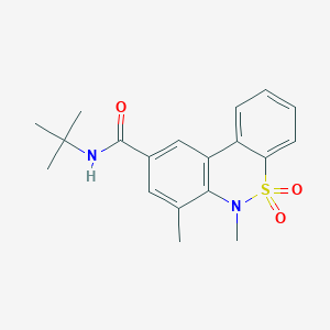 molecular formula C19H22N2O3S B14971071 N-tert-butyl-6,7-dimethyl-6H-dibenzo[c,e][1,2]thiazine-9-carboxamide 5,5-dioxide 