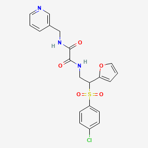 molecular formula C20H18ClN3O5S B14971078 N-[2-(4-Chlorobenzenesulfonyl)-2-(furan-2-YL)ethyl]-N'-[(pyridin-3-YL)methyl]ethanediamide 