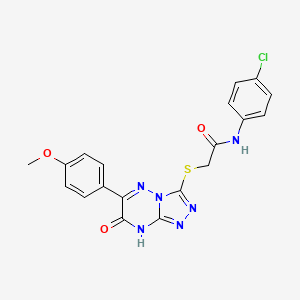 molecular formula C19H15ClN6O3S B14971106 N-(4-chlorophenyl)-2-{[6-(4-methoxyphenyl)-7-oxo-7,8-dihydro[1,2,4]triazolo[4,3-b][1,2,4]triazin-3-yl]sulfanyl}acetamide 