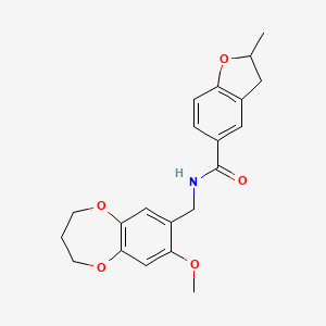 molecular formula C21H23NO5 B14971153 N-[(8-methoxy-3,4-dihydro-2H-1,5-benzodioxepin-7-yl)methyl]-2-methyl-2,3-dihydro-1-benzofuran-5-carboxamide 