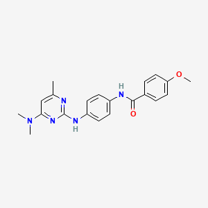 molecular formula C21H23N5O2 B14971239 N-(4-{[4-(dimethylamino)-6-methylpyrimidin-2-yl]amino}phenyl)-4-methoxybenzamide 