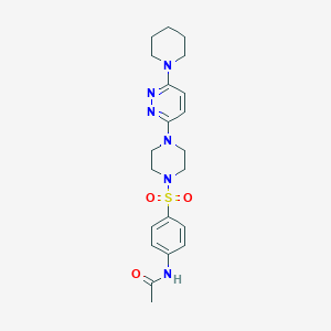 molecular formula C21H28N6O3S B14971248 N-[4-({4-[6-(Piperidin-1-YL)pyridazin-3-YL]piperazin-1-YL}sulfonyl)phenyl]acetamide 
