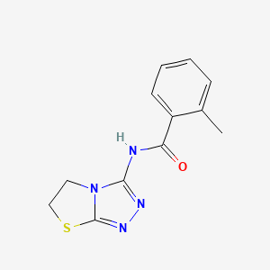 molecular formula C12H12N4OS B14971431 N-(5,6-dihydrothiazolo[2,3-c][1,2,4]triazol-3-yl)-2-methylbenzamide 