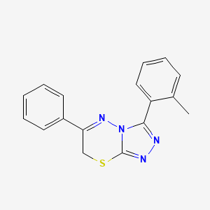 molecular formula C17H14N4S B14971456 3-(2-methylphenyl)-6-phenyl-7H-[1,2,4]triazolo[3,4-b][1,3,4]thiadiazine 