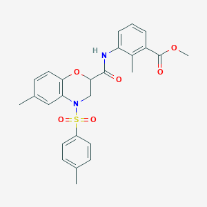 molecular formula C26H26N2O6S B14971474 methyl 2-methyl-3-[({6-methyl-4-[(4-methylphenyl)sulfonyl]-3,4-dihydro-2H-1,4-benzoxazin-2-yl}carbonyl)amino]benzoate 