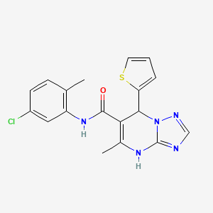molecular formula C18H16ClN5OS B14971502 N-(5-chloro-2-methylphenyl)-5-methyl-7-(thiophen-2-yl)-4,7-dihydro[1,2,4]triazolo[1,5-a]pyrimidine-6-carboxamide 