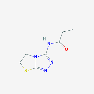 molecular formula C7H10N4OS B14971558 N-(5,6-dihydrothiazolo[2,3-c][1,2,4]triazol-3-yl)propionamide 